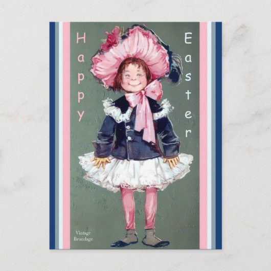 Funny Sweet  Girl Cheerful Easter Alt Copy Briefkaart (Voorkant)