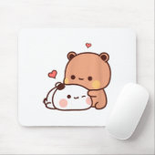 Funny Sweet Kawaii Kp Bear Panda Hugging Couple Lo Muismat (Met muis)