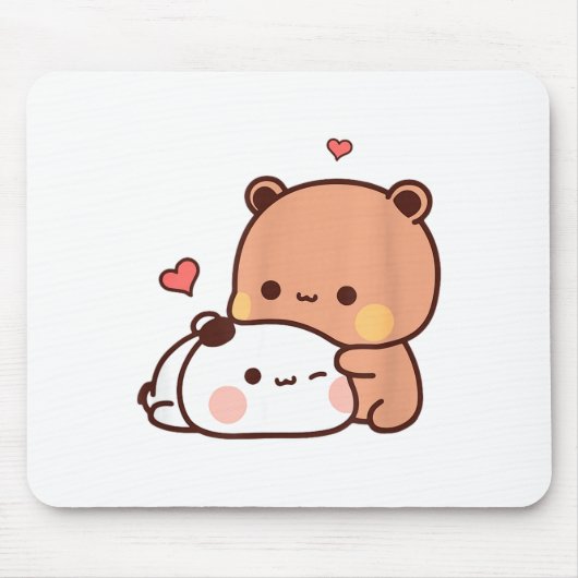 Funny Sweet Kawaii Kp Bear Panda Hugging Couple Lo Muismat (Voorkant)