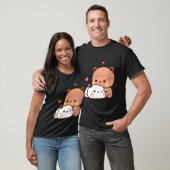 Funny Sweet Kawaii Kp Bear Panda Hugging Couple Lo T-shirt (Unisex)