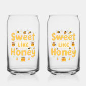Funny "Sweet Like Honey" Bumblebee Blikvorm Glas (Voorkant)