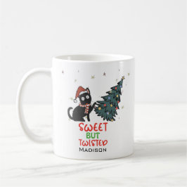 Funny Sweet, maar Twisted Cat Kerstkoffie Mok
