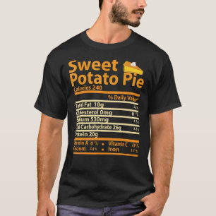 Funny Sweet Potato Nutrition Fact for Thanksgiving T-shirt