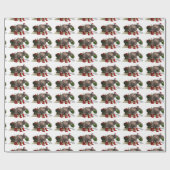 Funny Sweet Santa Claus Elephant Cadeaupapier (Vlak)