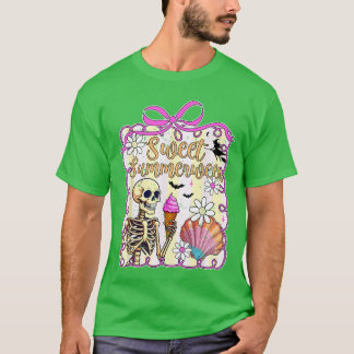 Funny Sweet Summerween Cute Spooky Summer Hallowee T-shirt