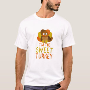 Funny Sweet Turkey Family Matching Thanksgiving T-shirt
