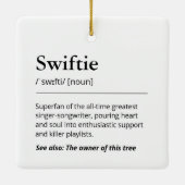 Funny Swiftie Definition Nordic Tree Holiday Keramisch Ornament (Achterkant)