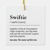 Funny Swiftie Definition Nordic Tree Holiday Keramisch Ornament (Voorkant)