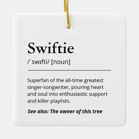 Funny Swiftie Definition Nordic Tree Holiday Keramisch Ornament (Voorkant)