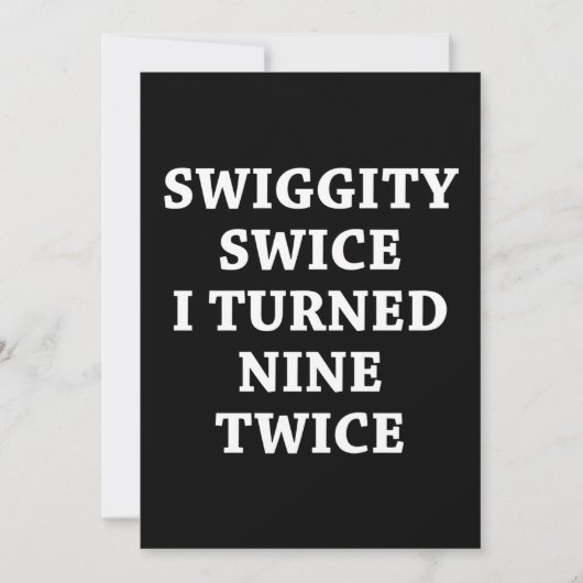 Funny Swiggity 18th Birthday Kaart (Voorkant)