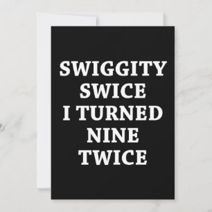 Funny Swiggity 18th Birthday Kaart