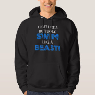 Funny Swim als een beestzwemmer Hoodie