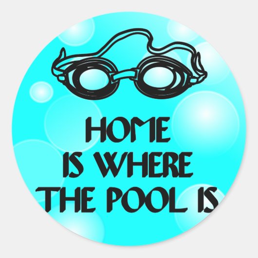 Funny Swim Quote - Ronde Sticker (Voorkant)