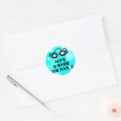 Funny Swim Quote - Ronde Sticker (Envelop)