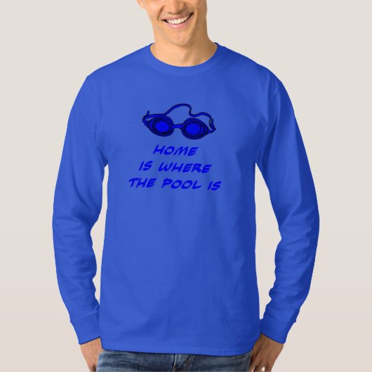 Funny Swim Quote - Shirt met lange Sleeves voor zw (Voorkant)