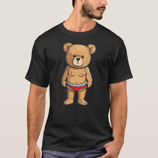 Funny swim Trunks with this Teddy Bear Outfit T-shirt (Voorkant)