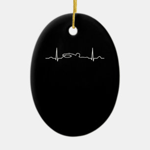 Funny Swimmer Heartbeat Apparel (Zwemende Mannen V Keramisch Ornament