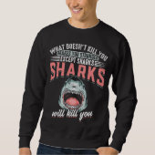 Funny Swimmer Humor Shark Joke Trui (Voorkant)