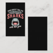 Funny Swimmer Humor Shark Joke Visitekaartje (Voorkant / Achterkant)