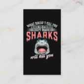 Funny Swimmer Humor Shark Joke Visitekaartje (Voorkant)