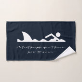 Funny Swimmer Swimming Shark Sarcasm Lover Gift Bad Handdoek (Handdoek)