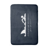 Funny Swimmer Swimming Shark Sarcasm Lover Gift Badmat (Voorkant Verticaal)