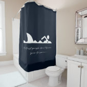 Funny Swimmer Swimming Shark Sarcasm Lover Gift Douchegordijn (In situ)