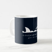 Funny Swimmer Swimming Shark Sarcasm Lover Gift Koffiemok (Voorkant links)