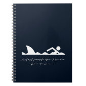 Funny Swimmer Swimming Shark Sarcasm Lover Gift Notitieboek (Voorkant)