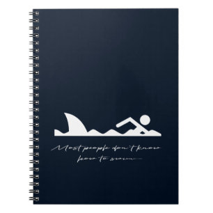 Funny Swimmer Swimming Shark Sarcasm Lover Gift Notitieboek