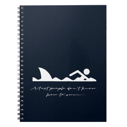 Funny Swimmer Swimming Shark Sarcasm Lover Gift Notitieboek (Voorkant)