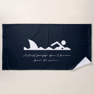 Funny Swimmer Swimming Shark Sarcasm Lover Gift Strandlaken