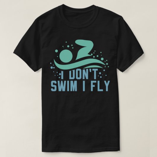Funny Swimmer Swimming T-shirt (Design voorkant)