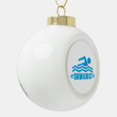 Funny Swimmer's Keramische Bal Ornament (Links)
