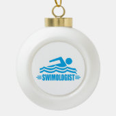 Funny Swimmer's Keramische Bal Ornament (Voorkant)