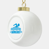 Funny Swimmer's Keramische Bal Ornament (Rechts)