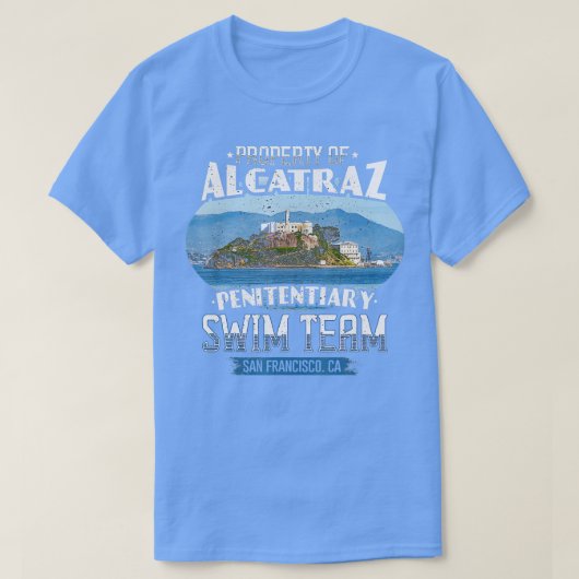 Funny Swimming Alcatraz Swim Team T-shirt (Design voorkant)