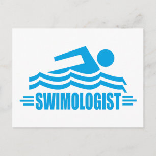 Funny Swimming Briefkaart