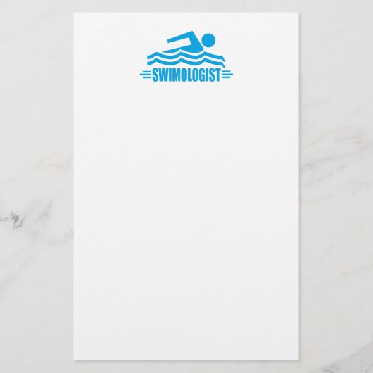 Funny Swimming Briefpapier (Voorkant)