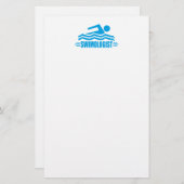 Funny Swimming Briefpapier (Voorkant / Achterkant)