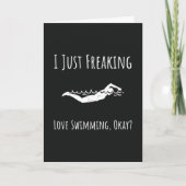 Funny Swimming Cards Swim Team Swimmer Sports  Kaart (Voorkant)