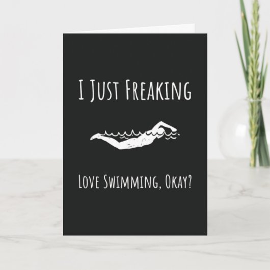 Funny Swimming Cards Swim Team Swimmer Sports  Kaart (Voorkant)