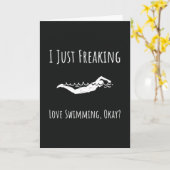 Funny Swimming Cards Swim Team Swimmer Sports  Kaart (Gele Bloem)