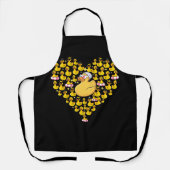 Funny Swimming Duck Heart Symbol Love Lifebuoy Duc Schort (Voorkant)