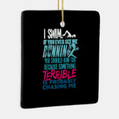 Funny Swimming Gift a Swimmer Keramisch Ornament (Rechts)
