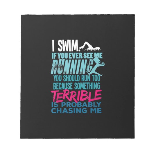 Funny Swimming Gift a Swimmer Notitieblok (Voorkant)