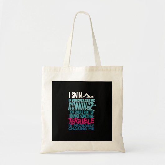 Funny Swimming Gift a Swimmer Tote Bag (Voorkant)