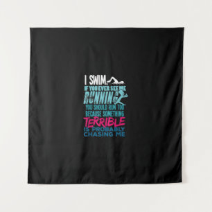 Funny Swimming Gift a Swimmer Wandkleed