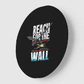 Funny Swimming Gift a Swimming Athlete Design Grote Klok (Hoek)