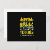 Funny Swimming Gift for Swimmer Aankondigingskaart (Voorkant / Achterkant)